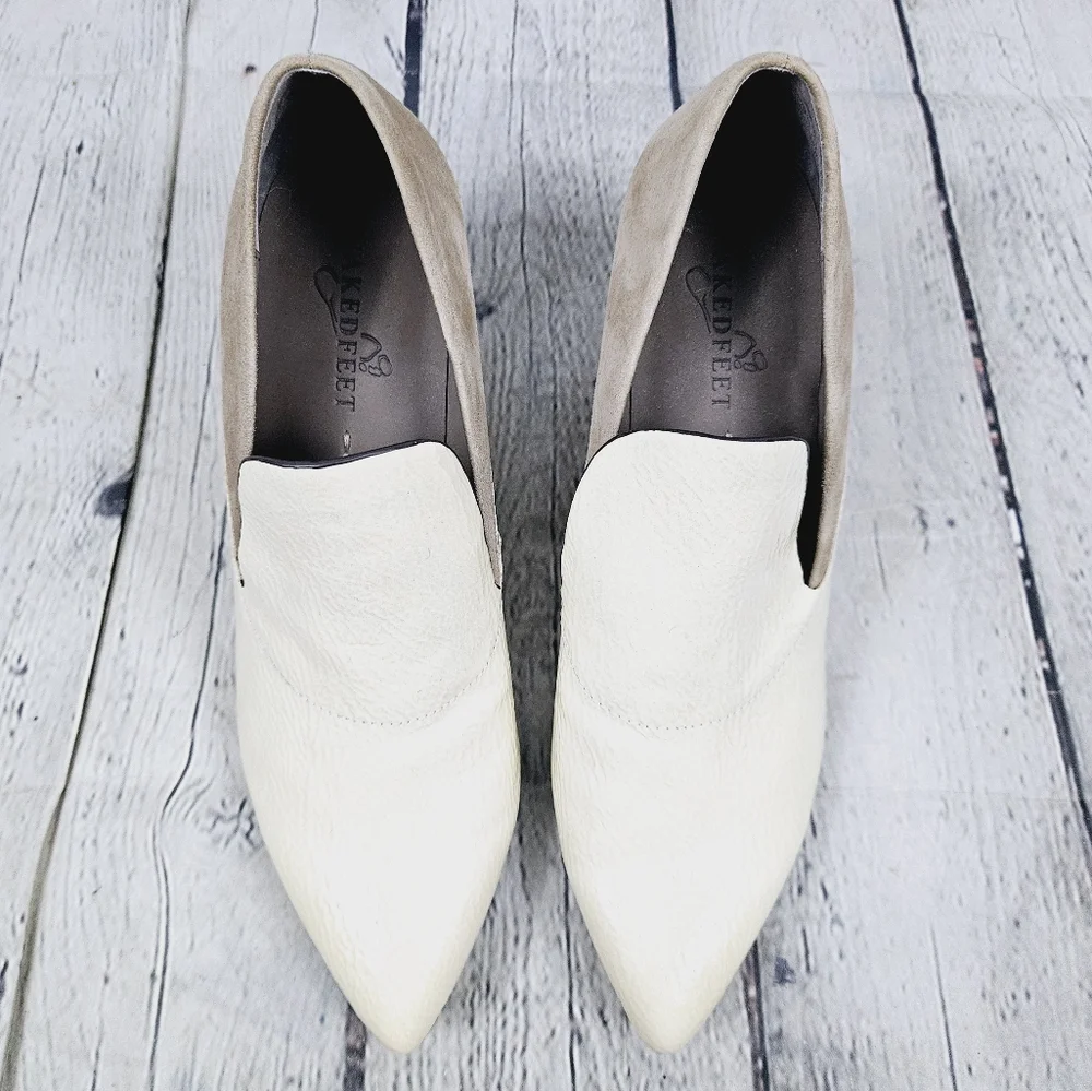 NAKED FEET | Sagitta patent & suede leather pointed toe heeled ankle booties - Picture 4 of 12